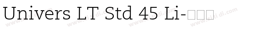 Univers LT Std 45 Li字体转换